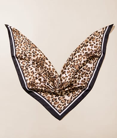 boutique by BKE Cheetah Scarf front view
