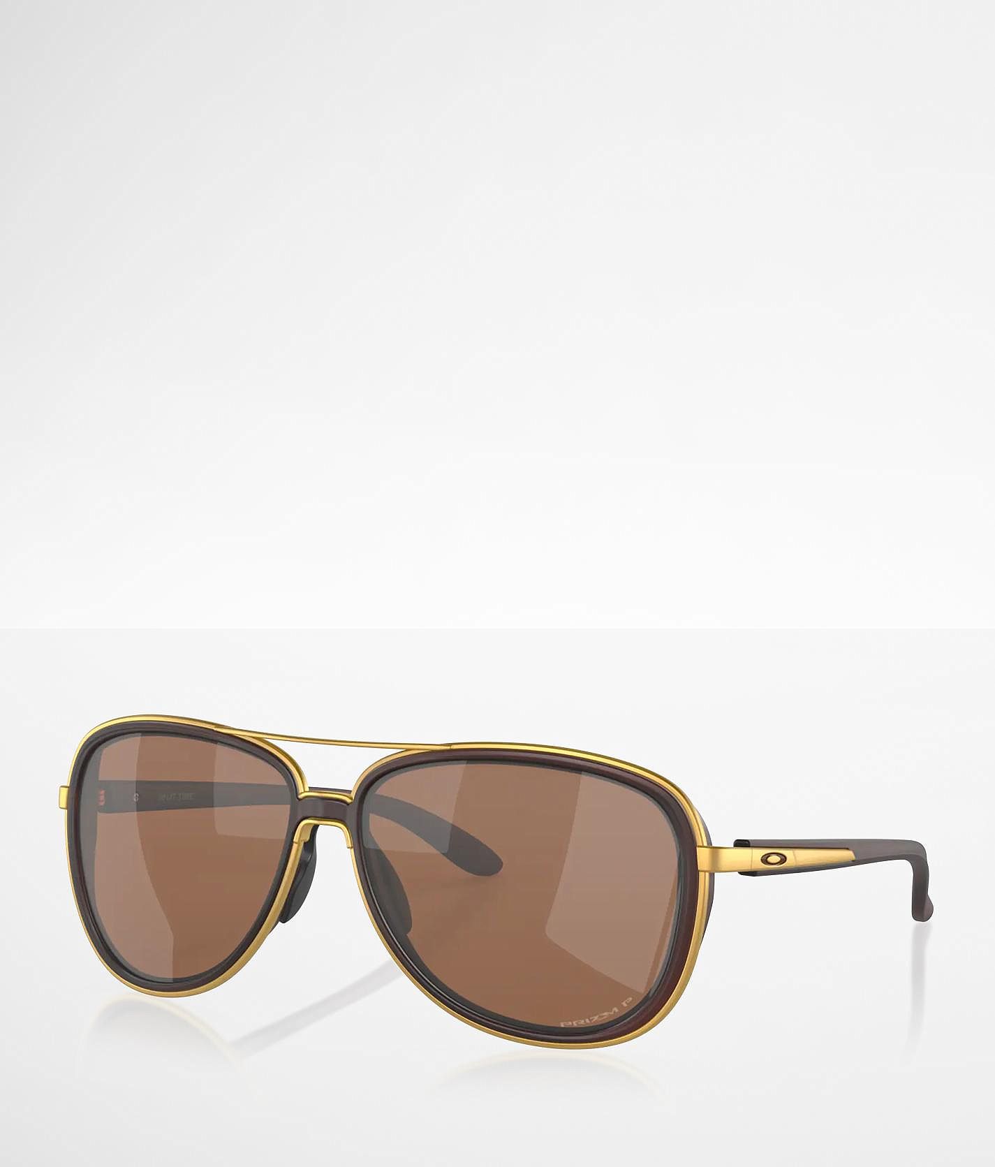 Oakley Split Time Polarized Aviator Sunglasses - Women's Sunglasses &  Glasses in Matte Rootbeer Prizm | Buckle