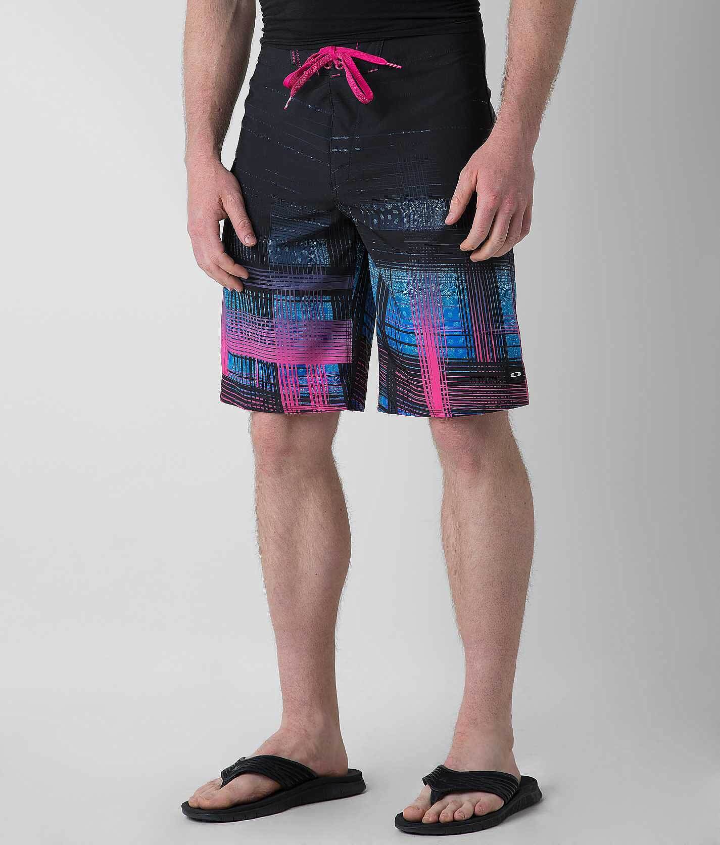 Oakley Gridlock Boardshort - Men's Swimwear in Fuchsia | Buckle