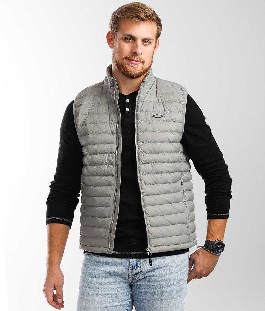 Oakley Meridian Puffer Vest - Men's Coats/Jackets in Stone Gray | Buckle