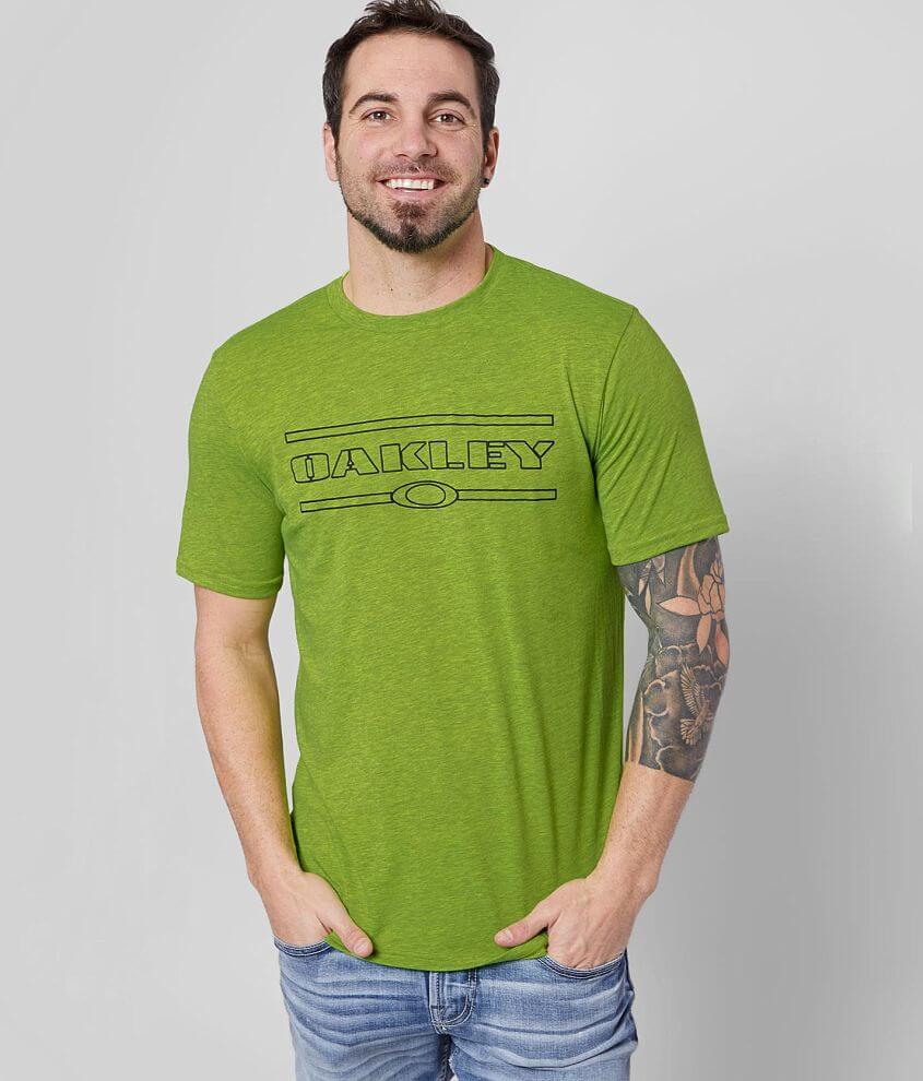 Oakley Octagon T-Shirt - Men's T-Shirts in Lime Green Dark Heather | Buckle