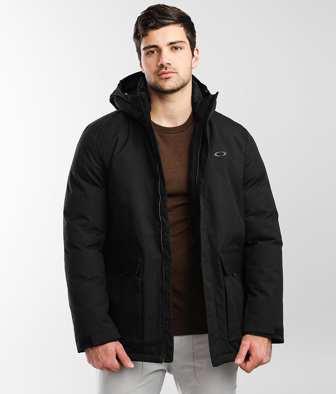 Oakley Long City Hooded Jacket - Men's Coats/Jackets in Blackout | Buckle