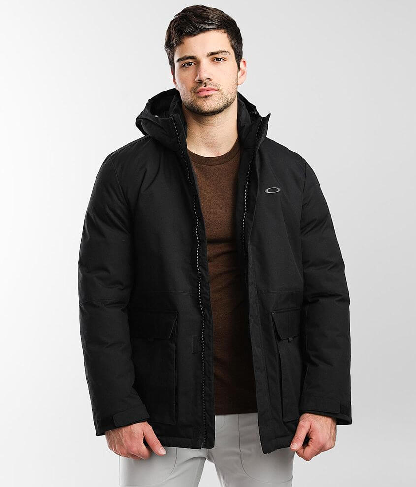 Oakley Long City Hooded Jacket - Men's Coats/Jackets in Blackout