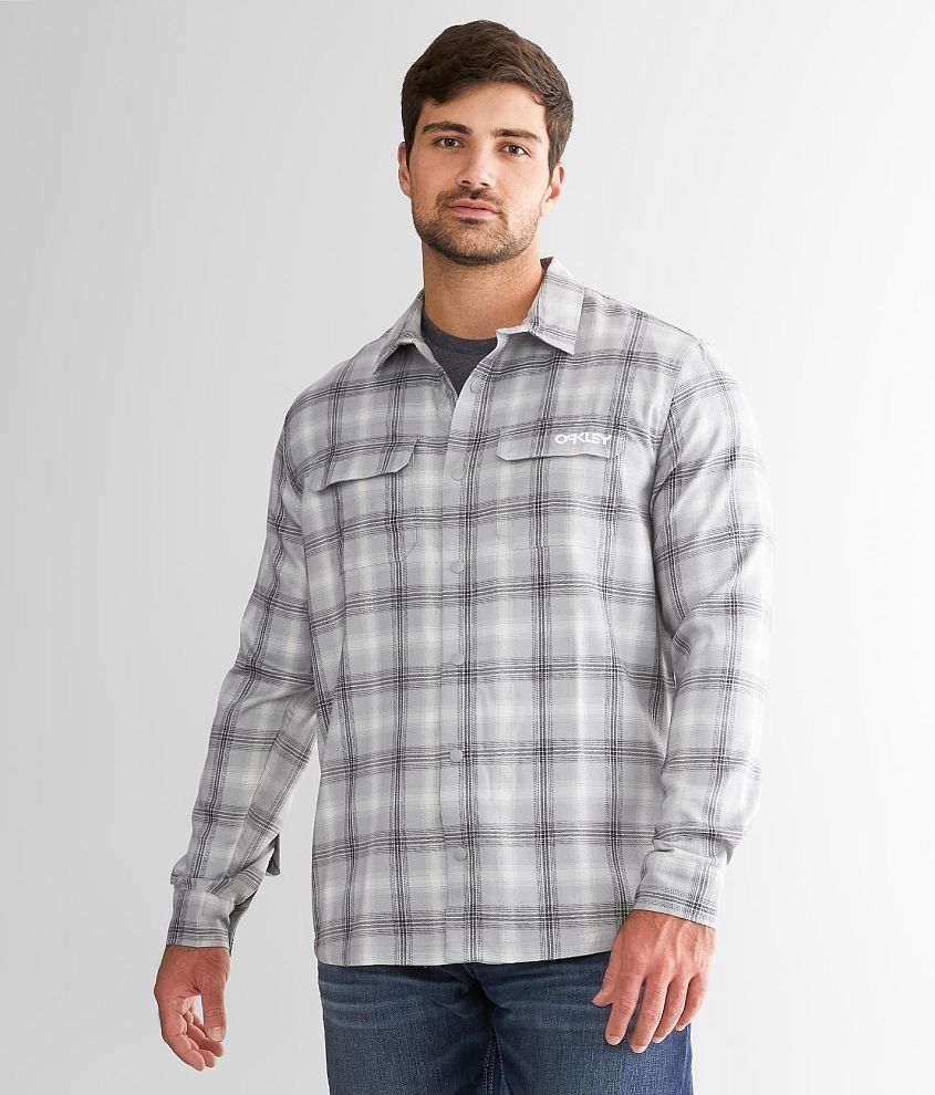 Oakley Niseko Tech O Hydrolix™ Flannel Shirt - Men's Shirts in Grey Check |  Buckle