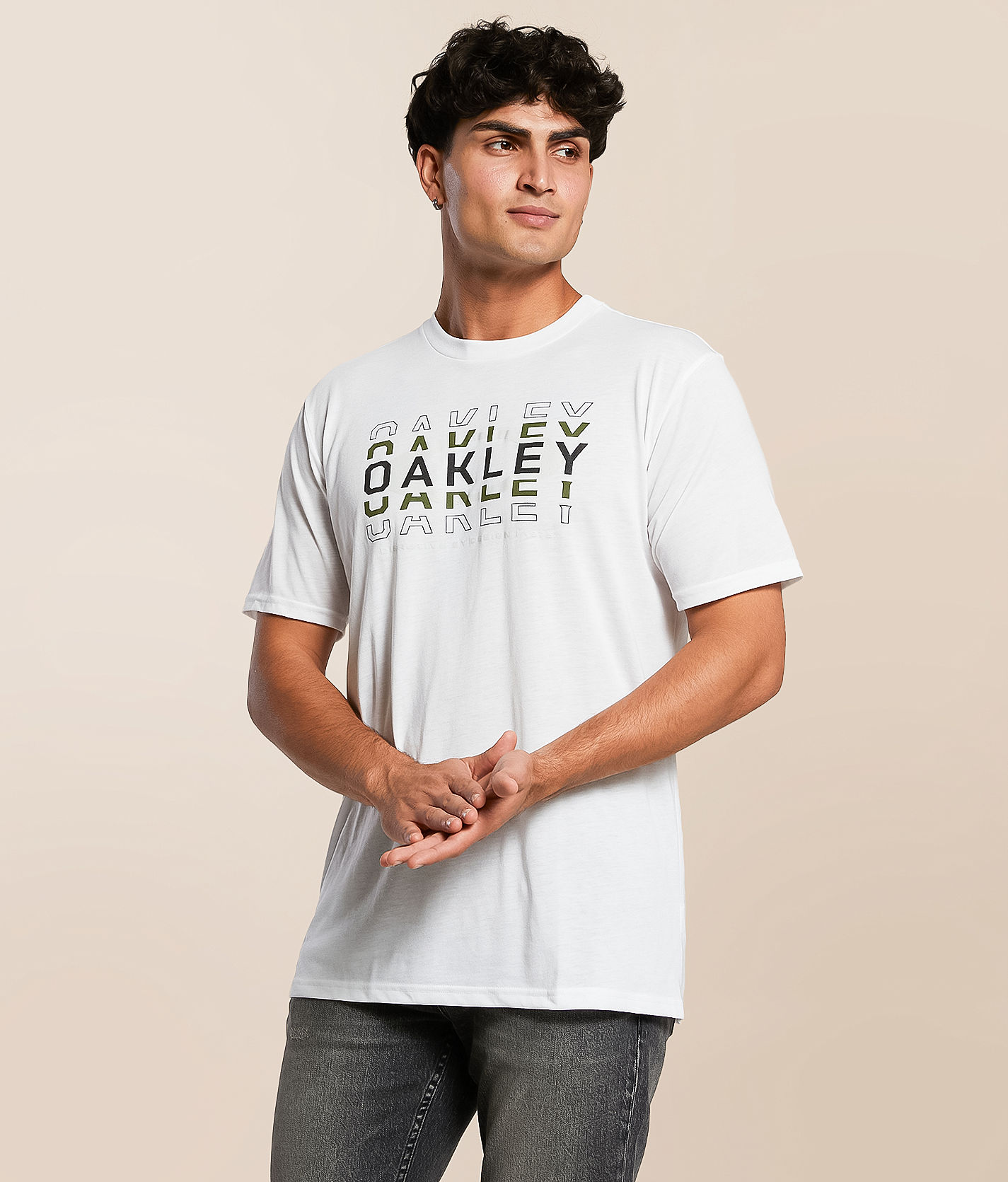Oakley Machined Split T-Shirt - Men's T-Shirts in White | Buckle