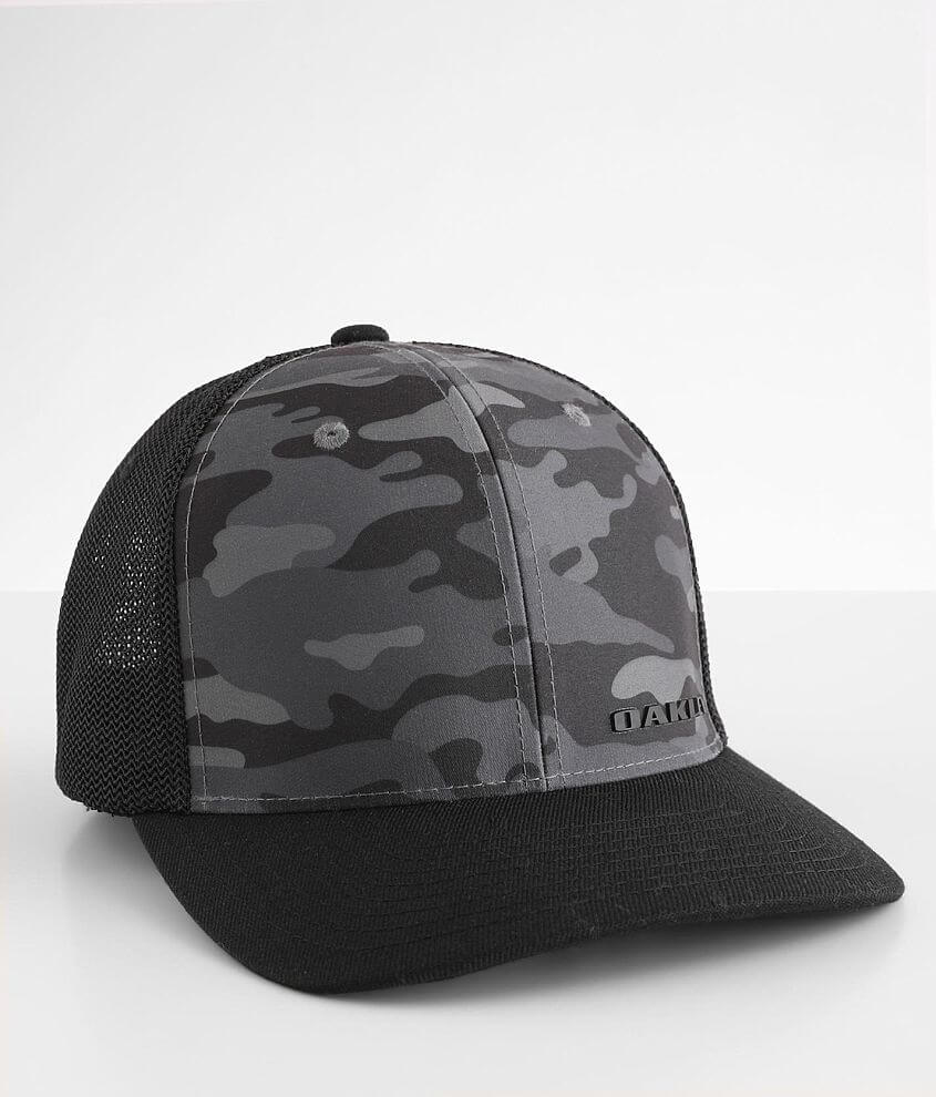 Oakley Camo Stretch Trucker Hat - Men's Hats in Blackout | Buckle