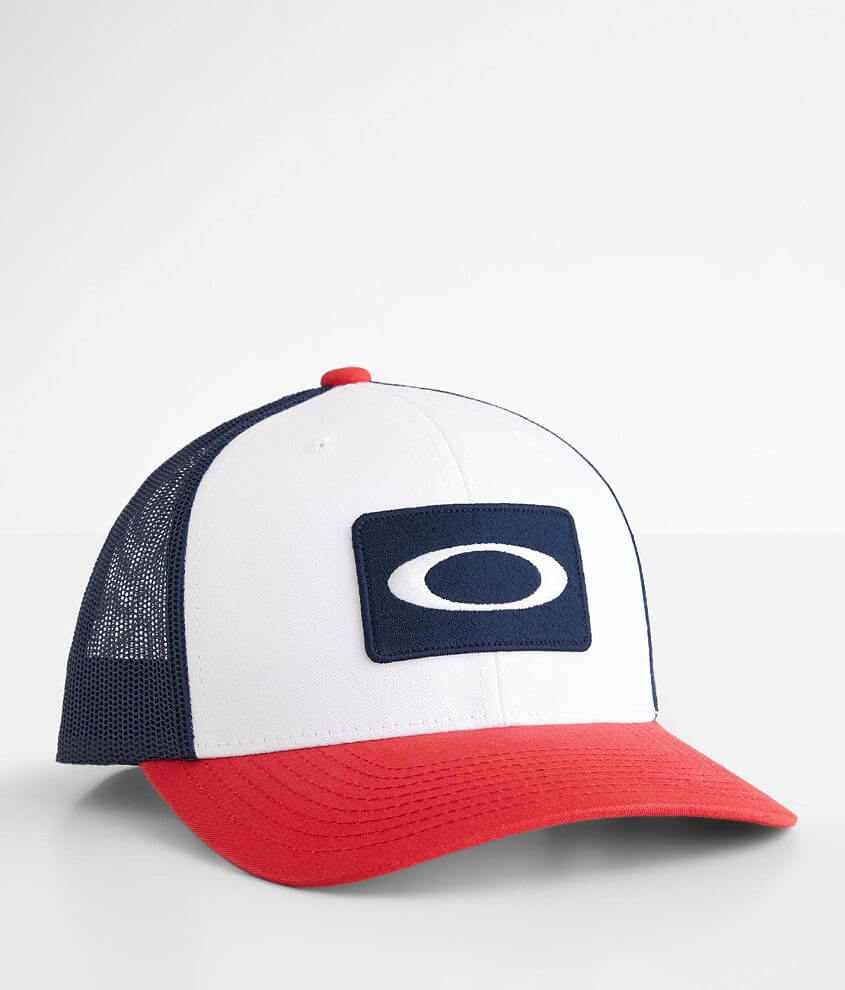 offentlig Til fods Glæd dig Oakley Original Trucker Hat - Men's Hats in White Red Navy Blue | Buckle