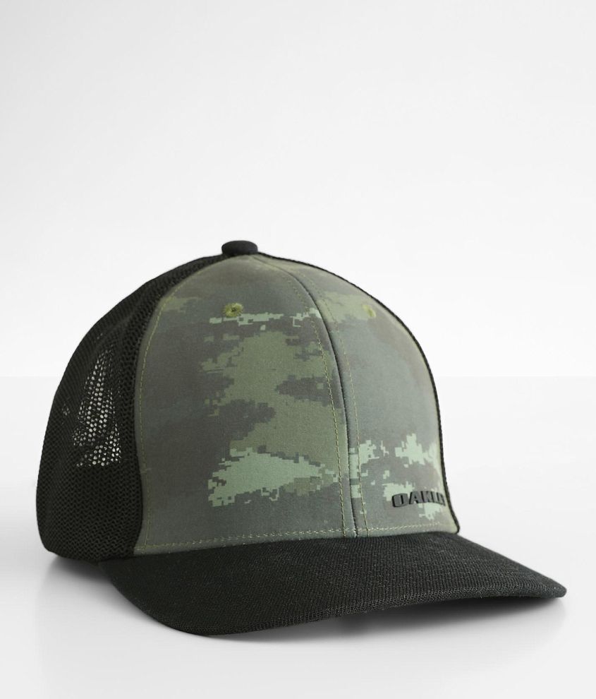 Oakley Camo Stretch Trucker Hat front view