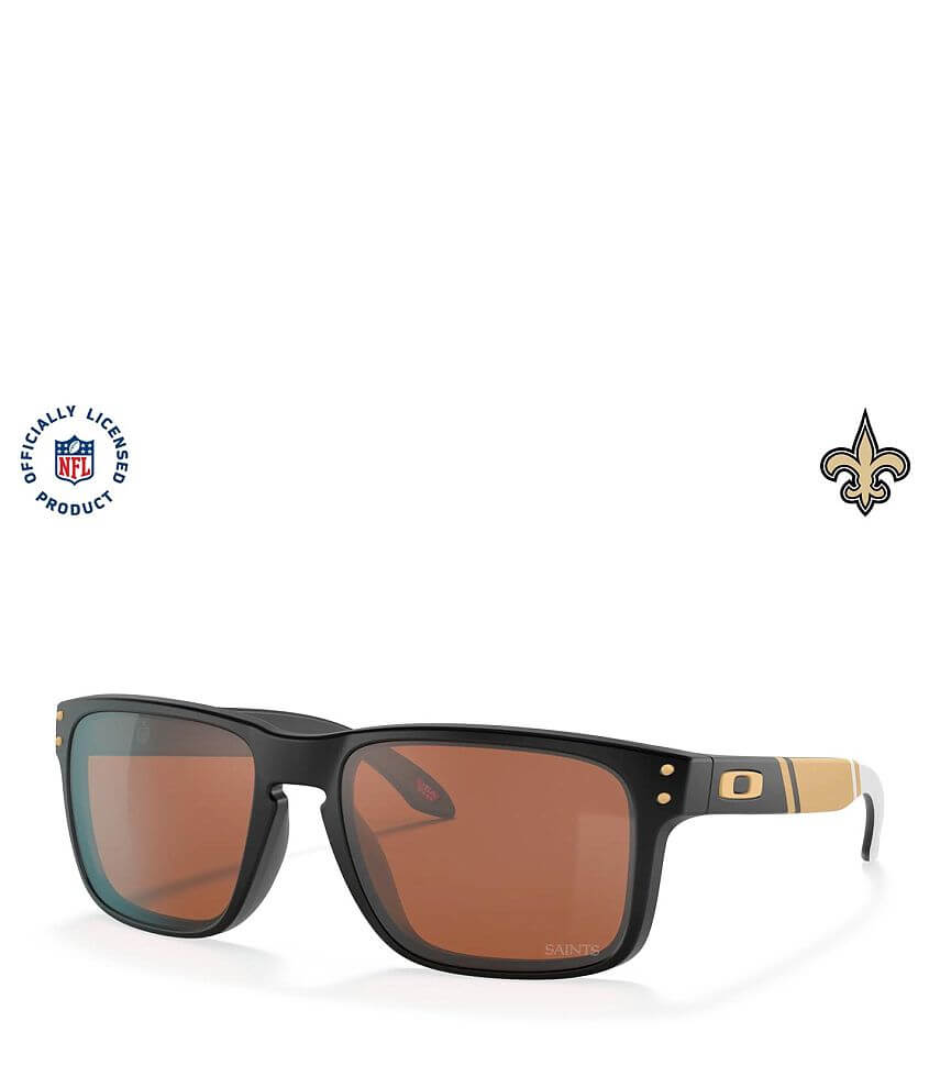 Oakley Holbrook New Orleans Saints Sunglasses - Men's Sunglasses & Glasses  in Matte Black | Buckle