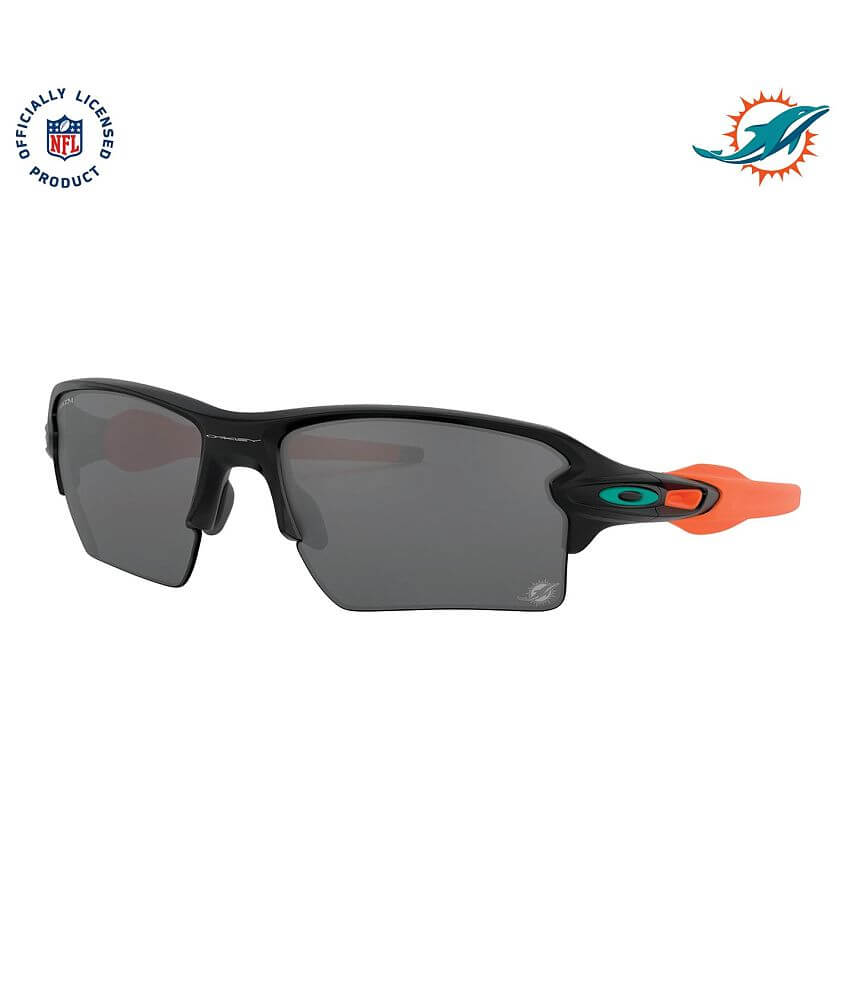 Oakley Flak 2.0 XL Miami Dolphins Sunglasses - Men's Sunglasses & Glasses  in Matte Black