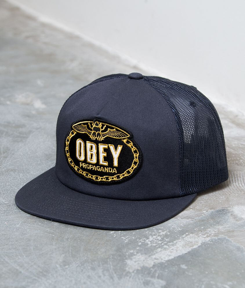 OBEY Chains Trucker Hat front view