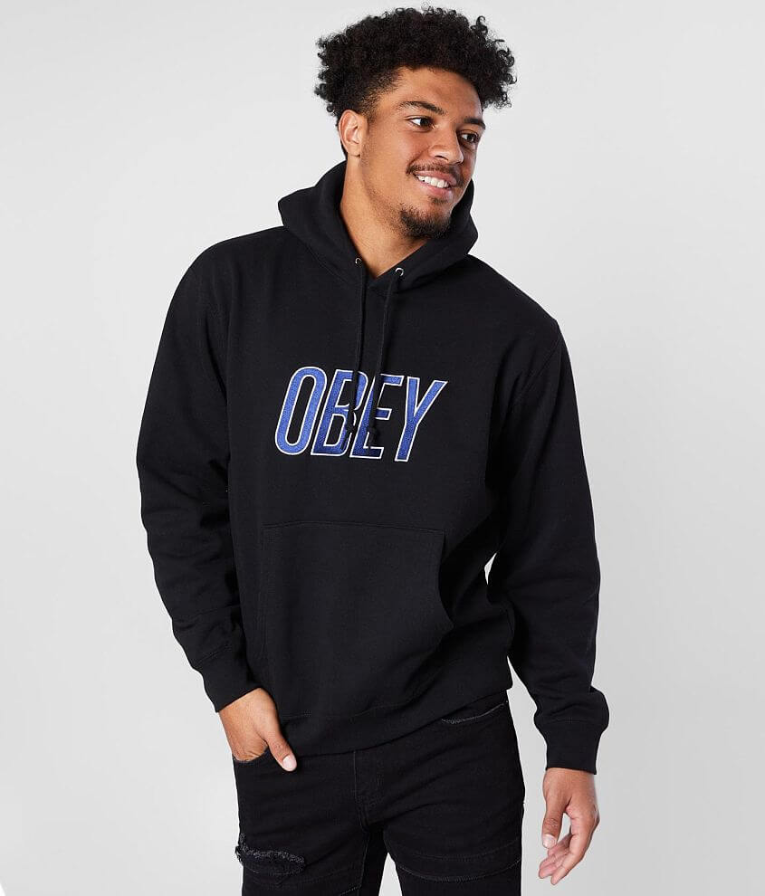 OBEY Panic Hooded Sweatshirt Men s Sweatshirts in Black Buckle