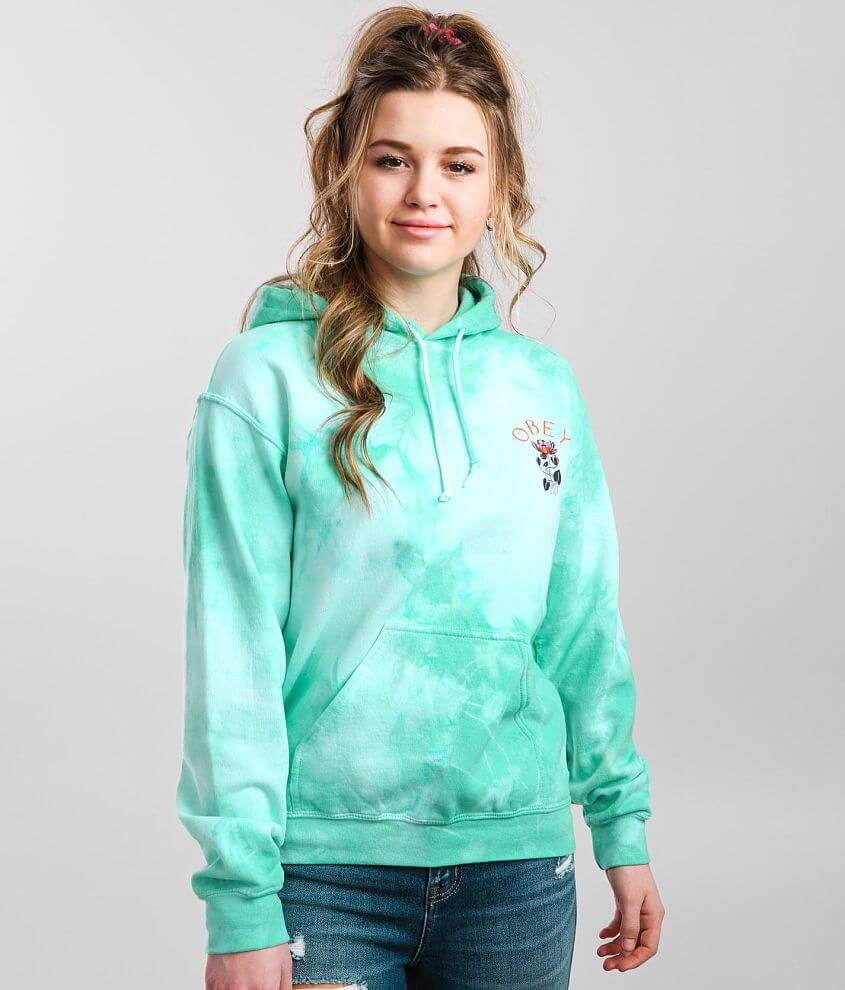 OBEY Soft Demand 2 Hooded Sweatshirt - Women's Sweatshirts in Turquoise ...