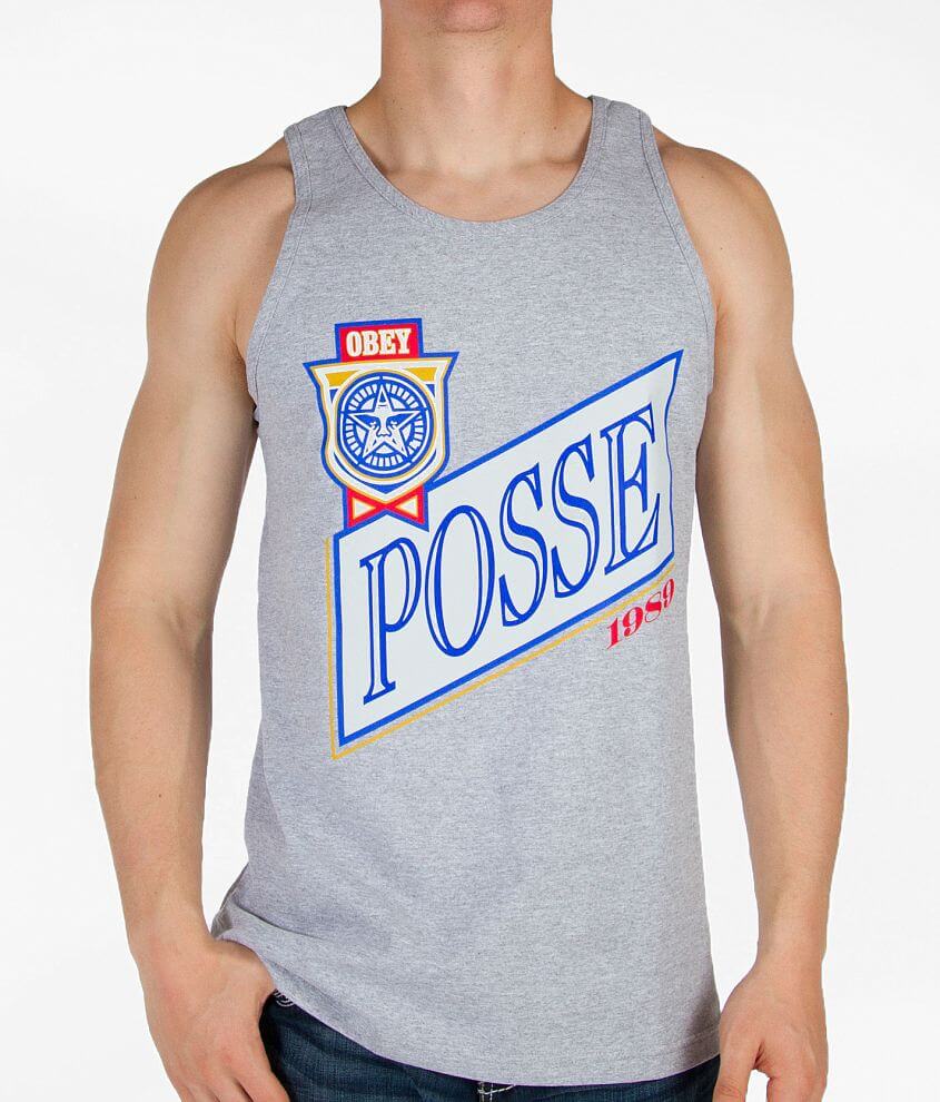 OBEY Posse Light Tank Top front view