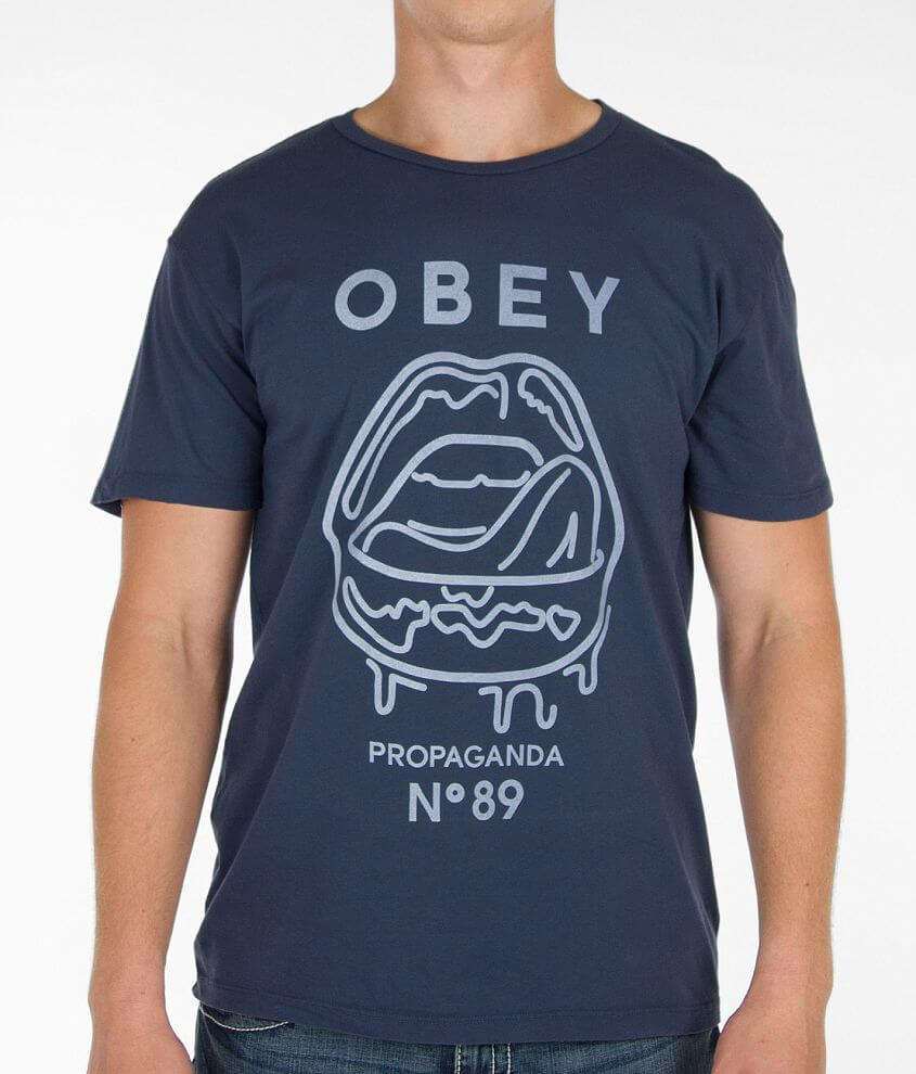 OBEY Wet Lips T-Shirt front view