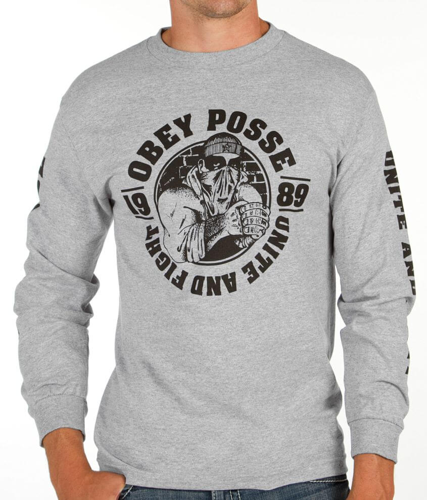 OBEY Tough Guy TShirt Men's TShirts in Heather Grey Buckle
