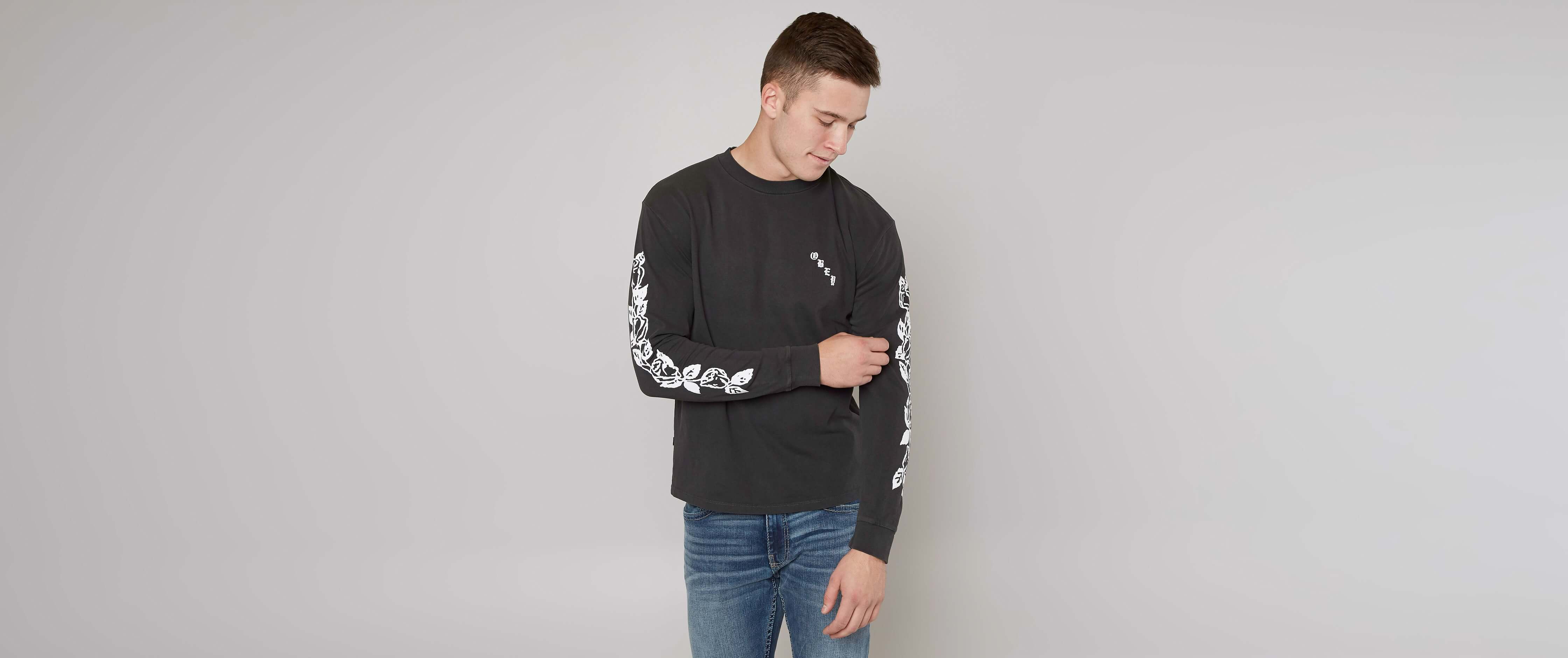 obey olde rose black hoodie