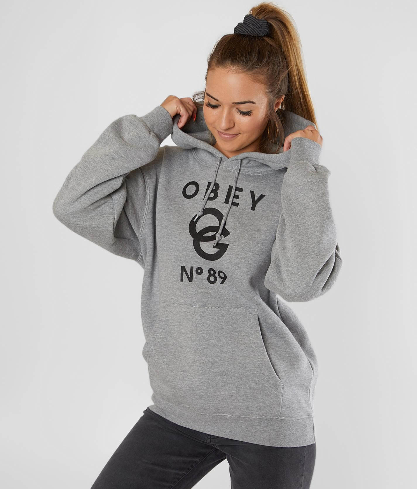 obey grey hoodie