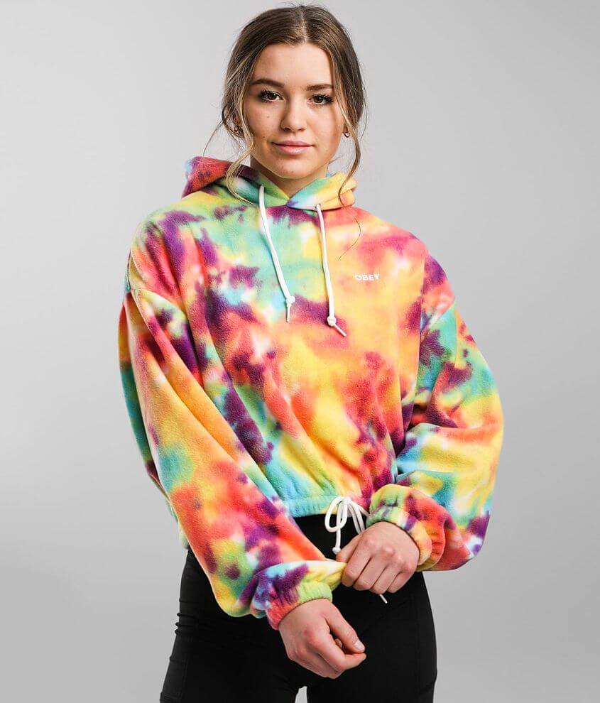 Obey cropped sale hoodie