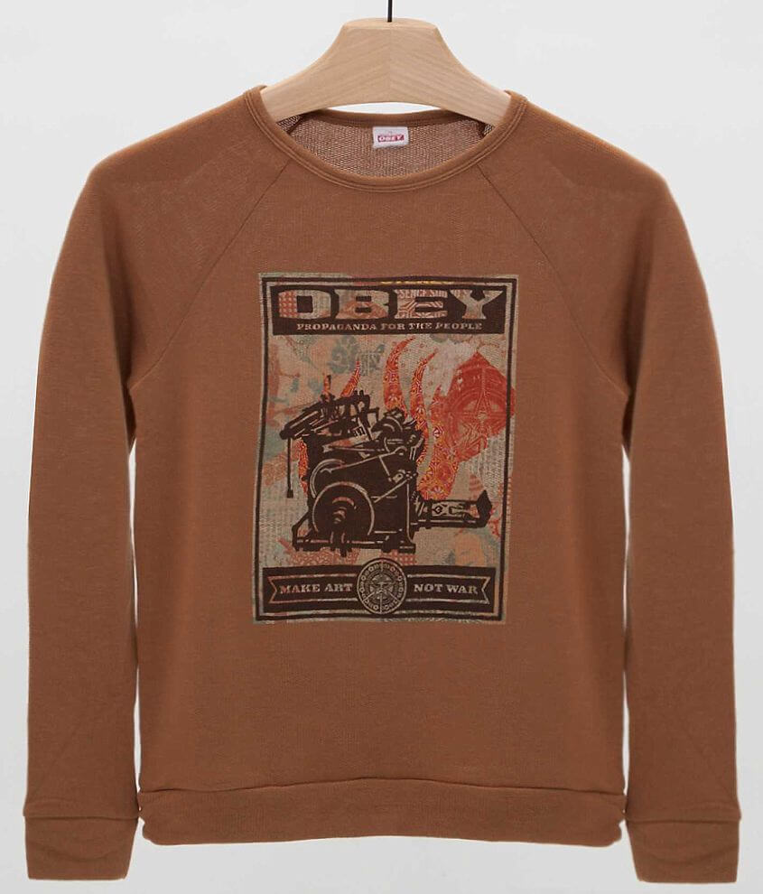 OBEY Make Art Collage Press Sweatshirt front view
