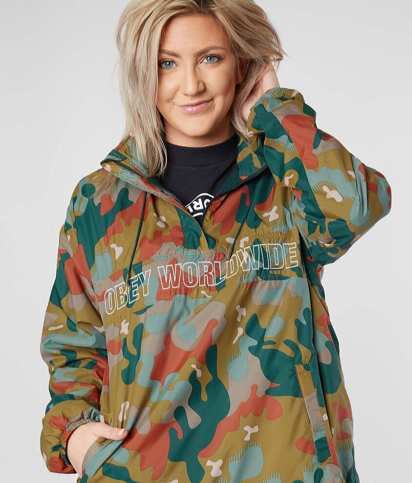 Obey on sale camo windbreaker