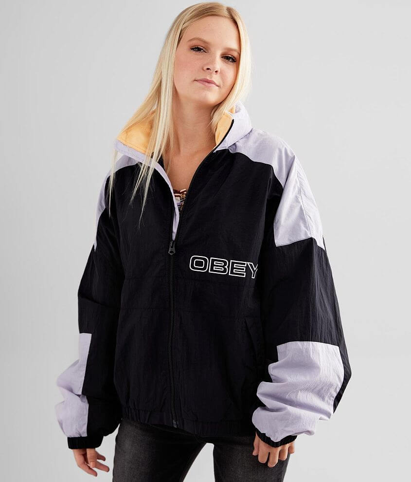 OBEY Burges Windbreaker Jacket Women s Coats Jackets in Black