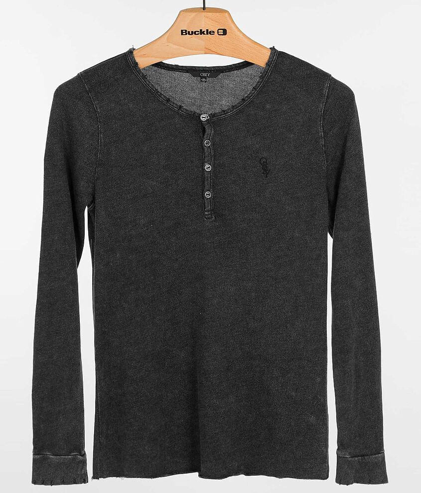 OBEY Kinston Henley Top front view