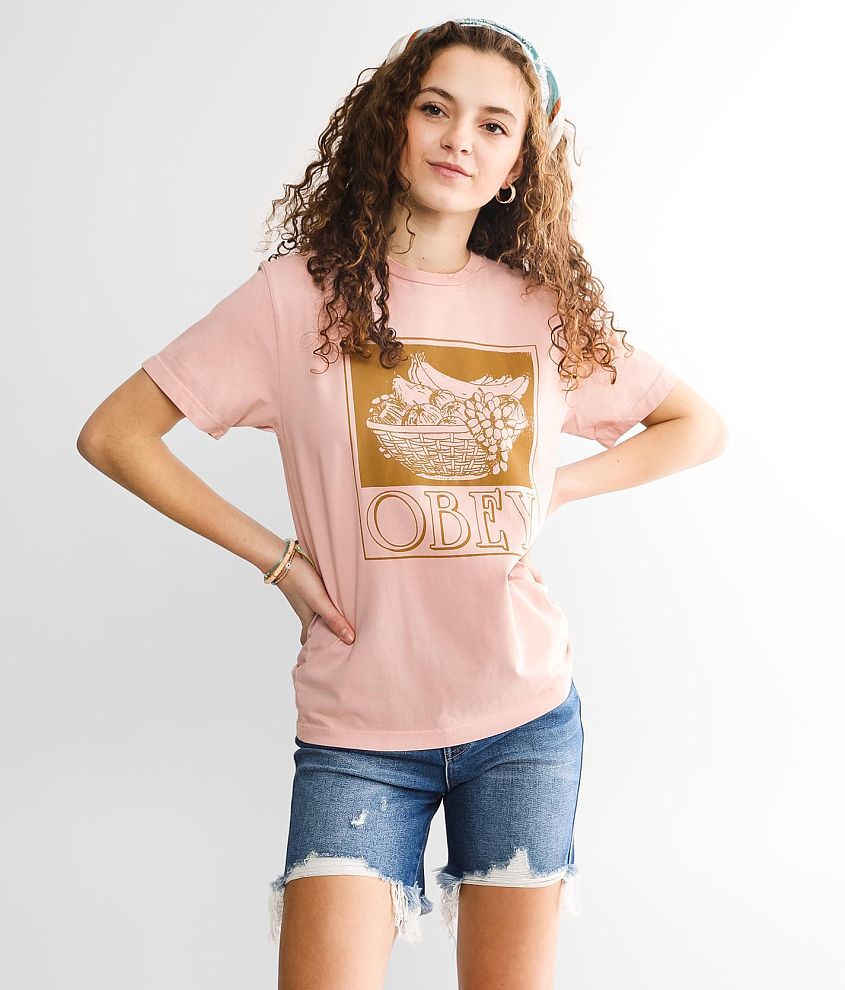 Pink store obey shirt