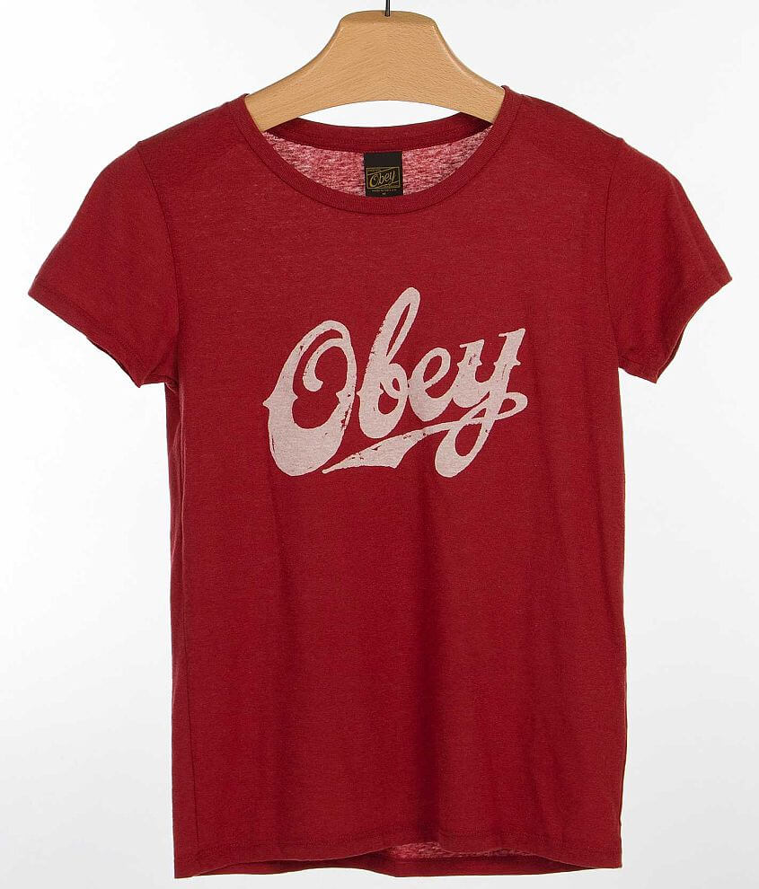 OBEY Classic Script T-Shirt front view