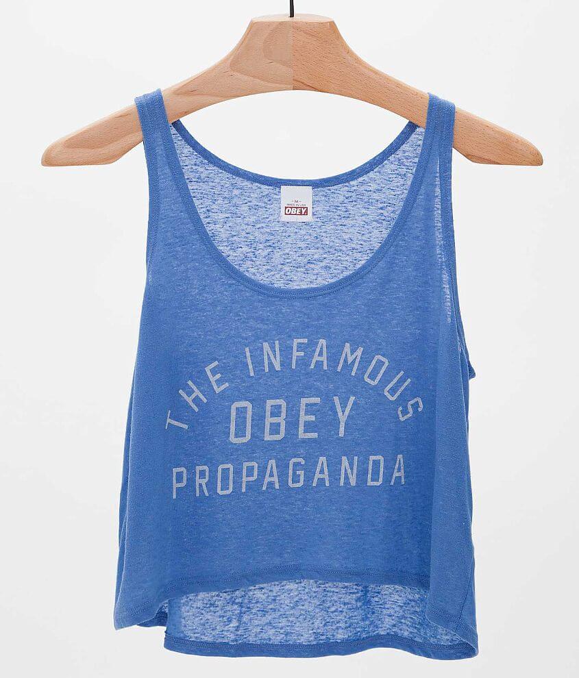 OBEY Infamous Break Up Tank Top front view