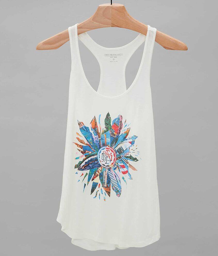 OBEY Flower Modern Tank Top front view