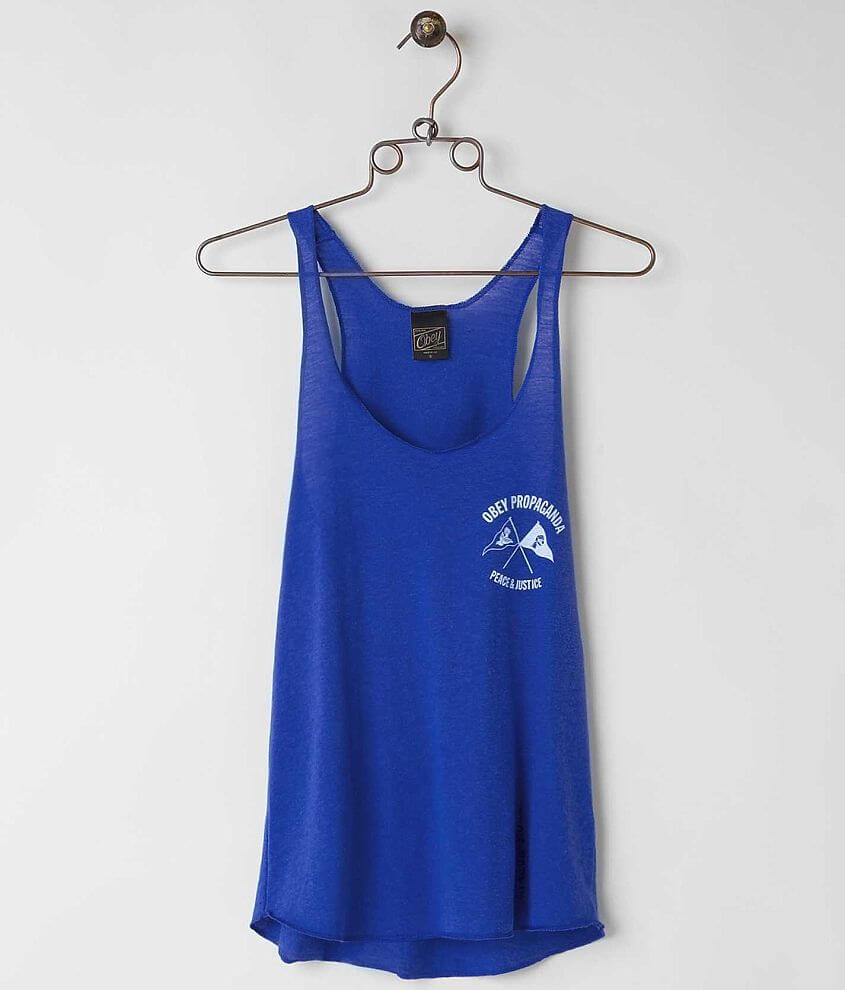 OBEY Peace &#38; Justice Tank Top front view