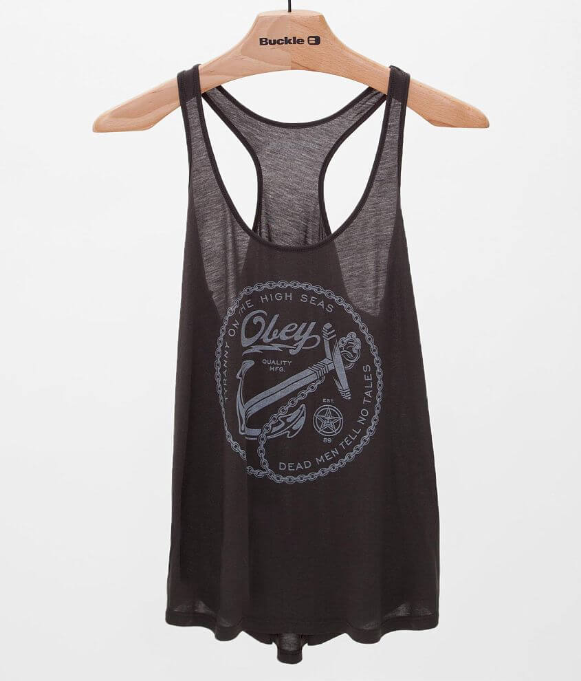 OBEY Tyranny On The High Tank Top front view