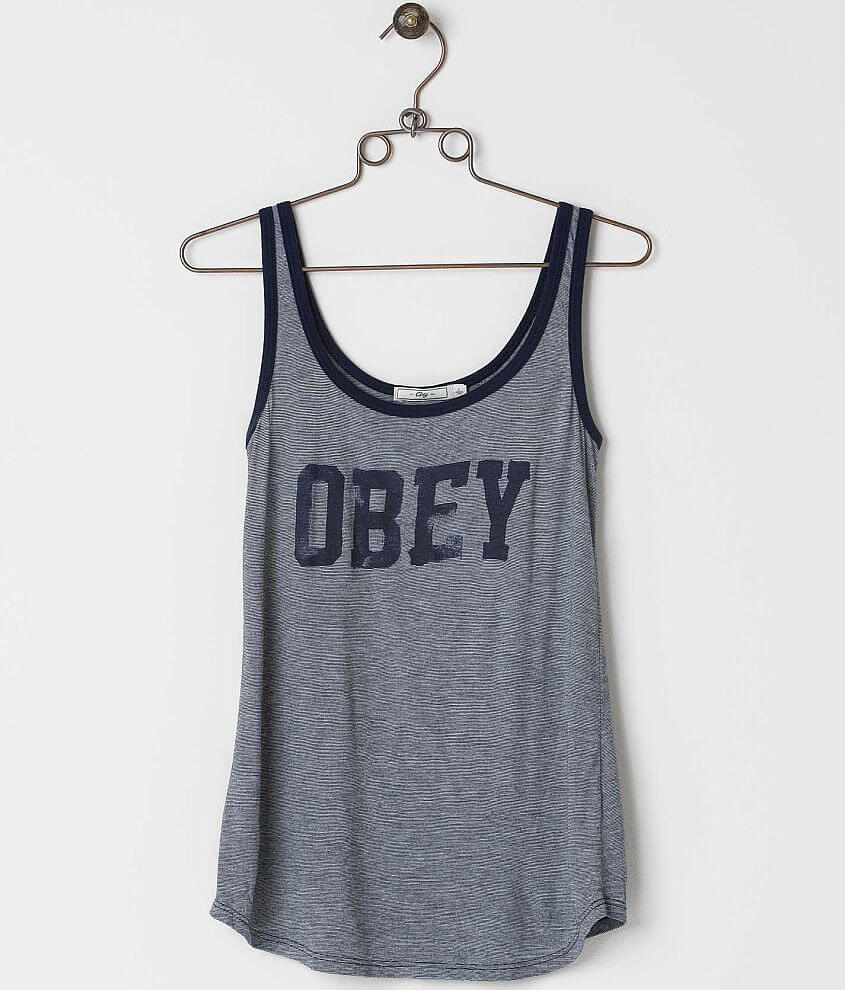 OBEY Collegiate Watercolor Tank Top front view