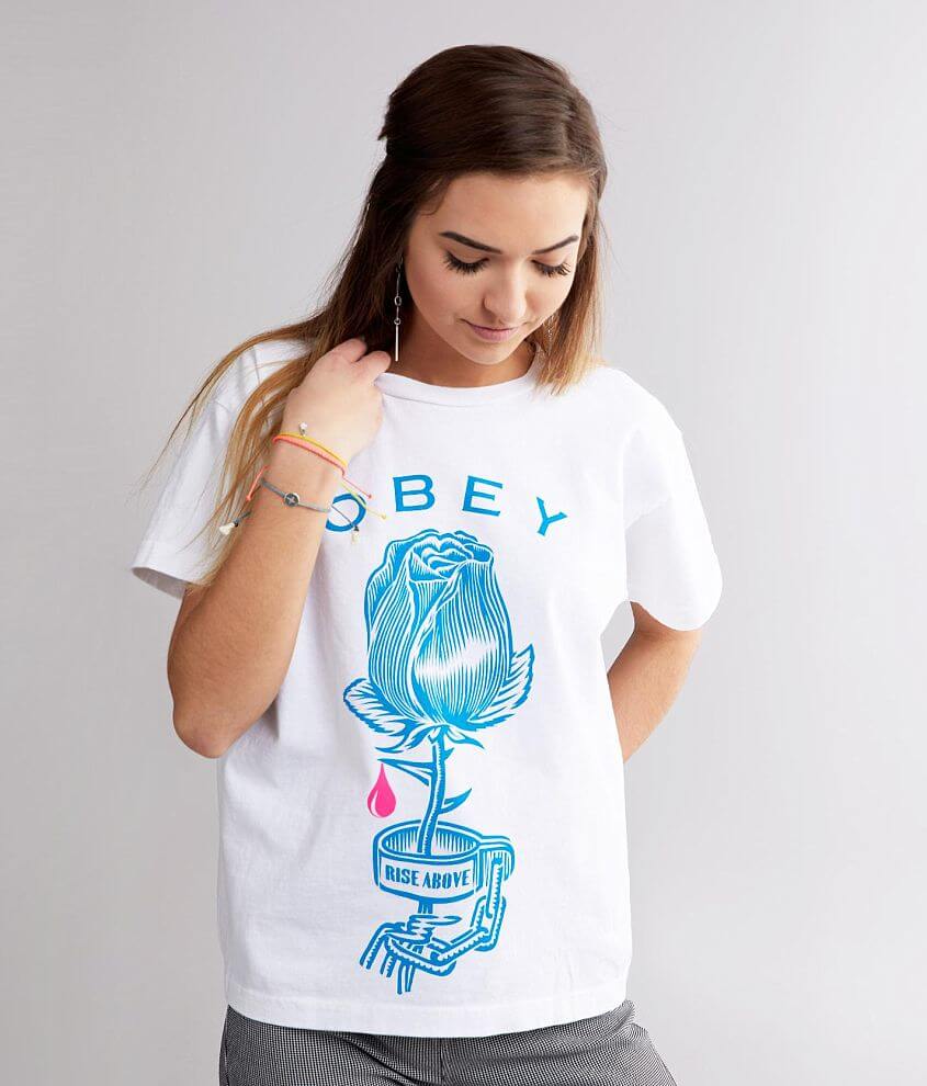 OBEY Rose Shackle T-Shirt front view
