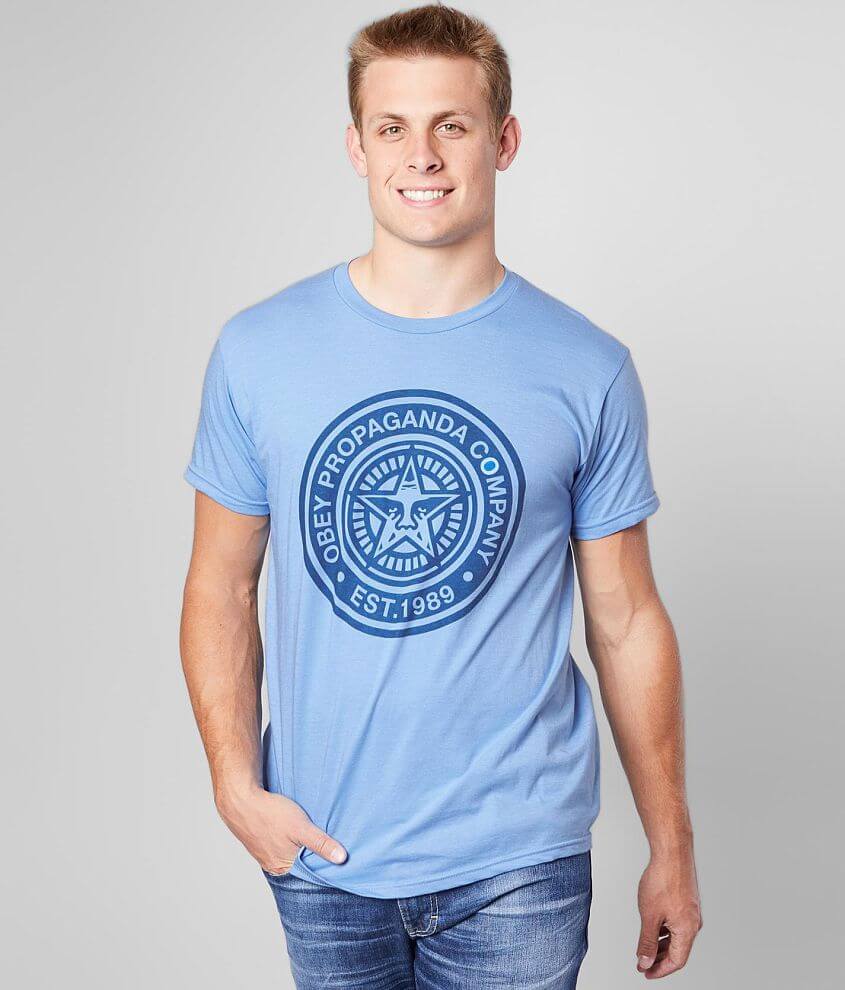 OBEY Propaganda T Shirt Men s T Shirts in Light Blue Heather Buckle