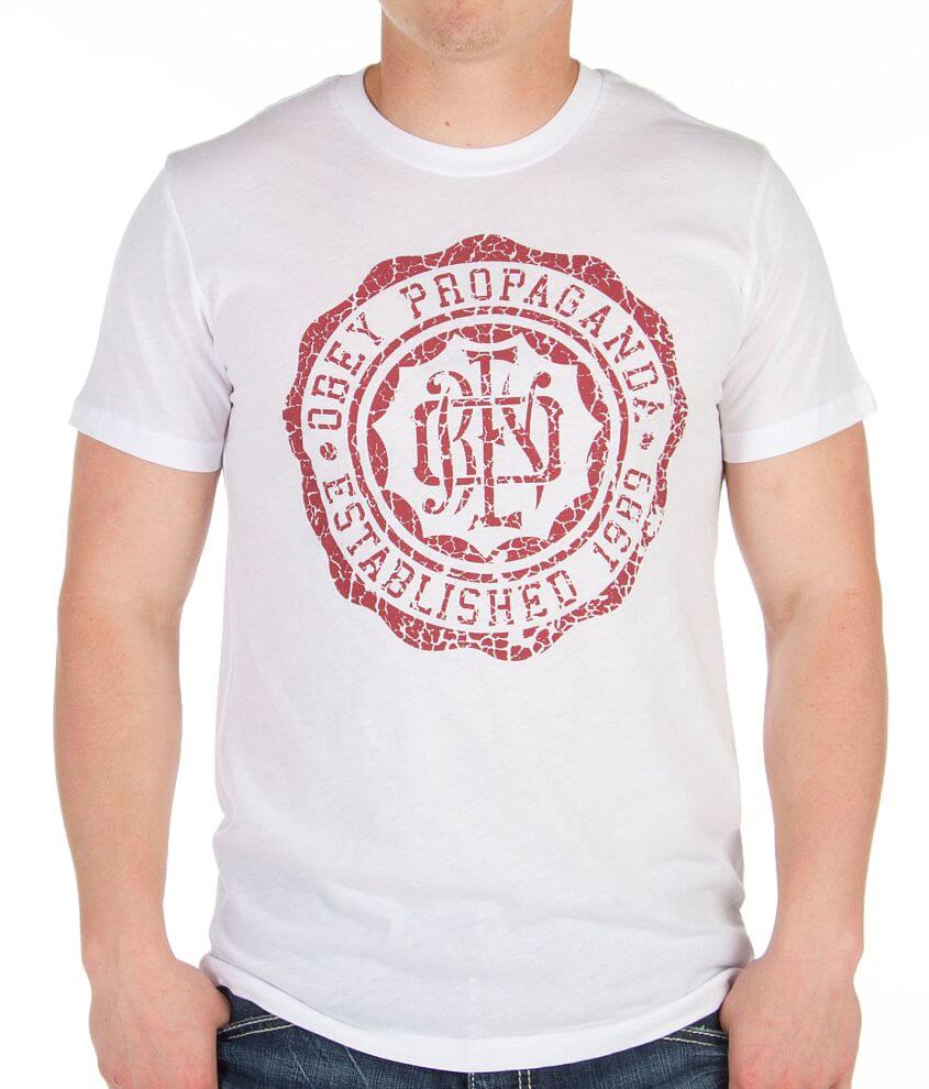 OBEY College Crest T-Shirt front view