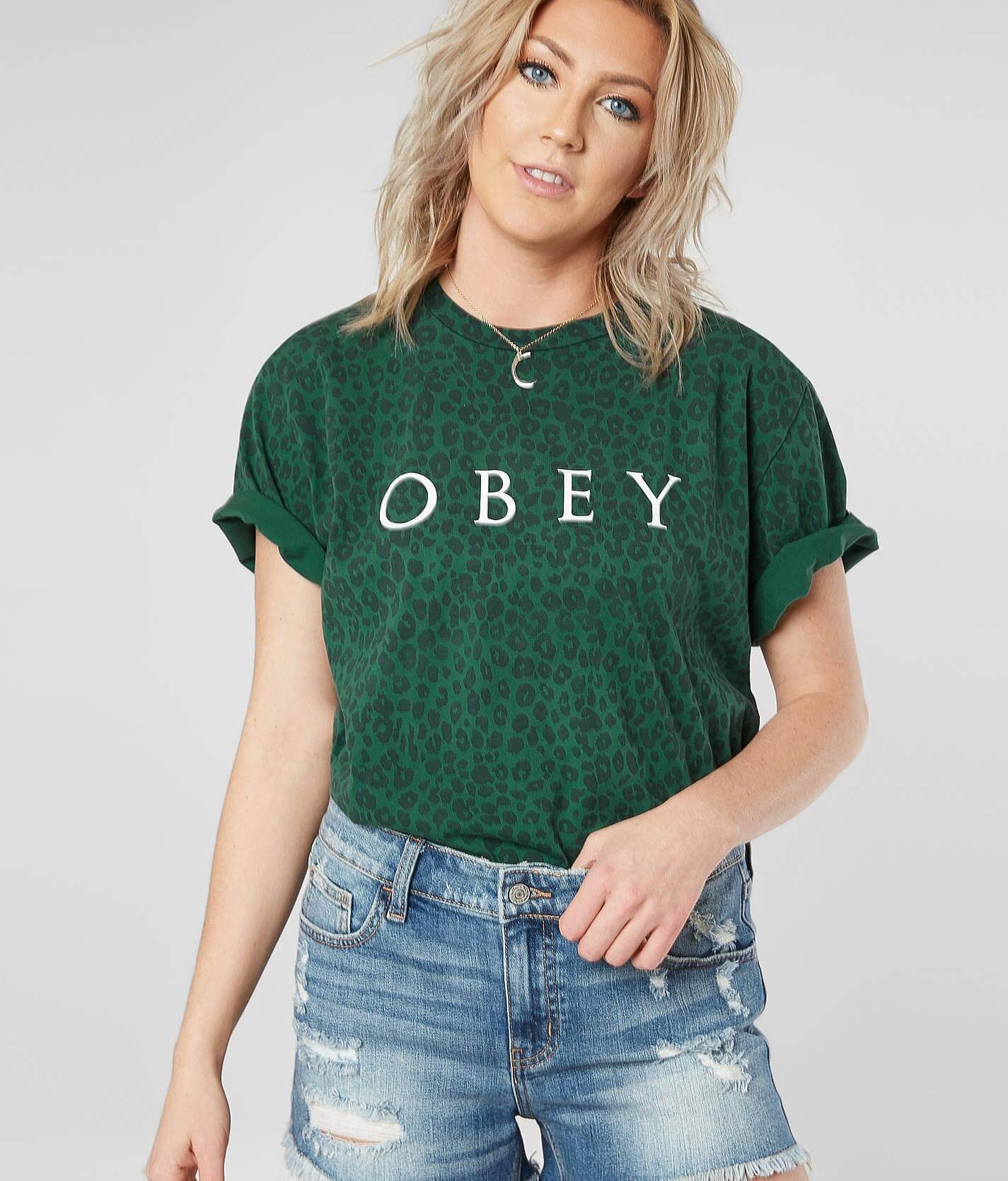 obey cheetah print sweatshirt