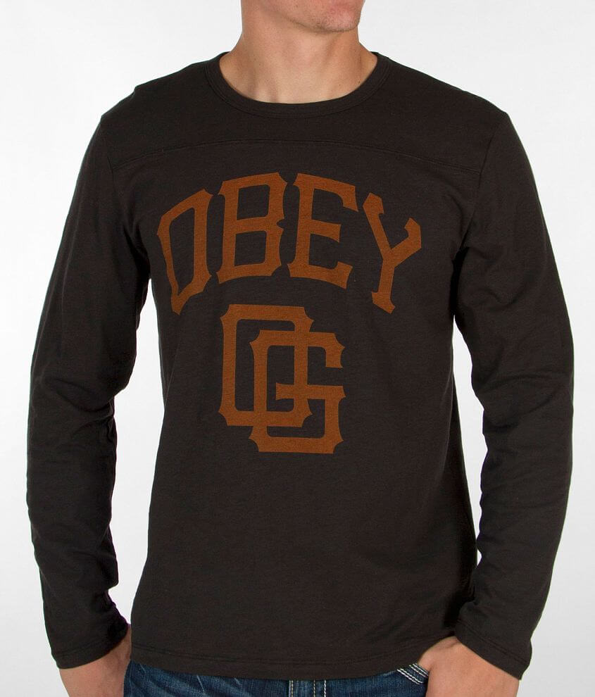 OBEY Gigantes Football T-Shirt front view
