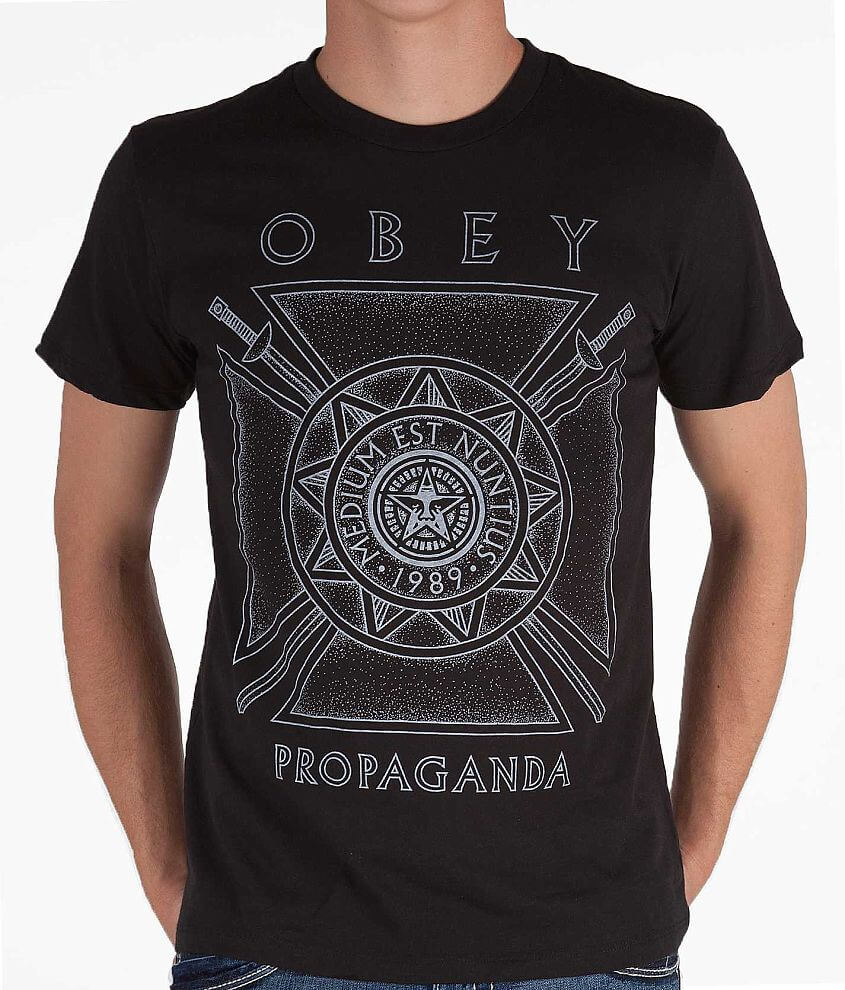 OBEY Steel Cross T-Shirt front view