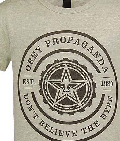 OBEY Woodcut T-Shirt front detail view