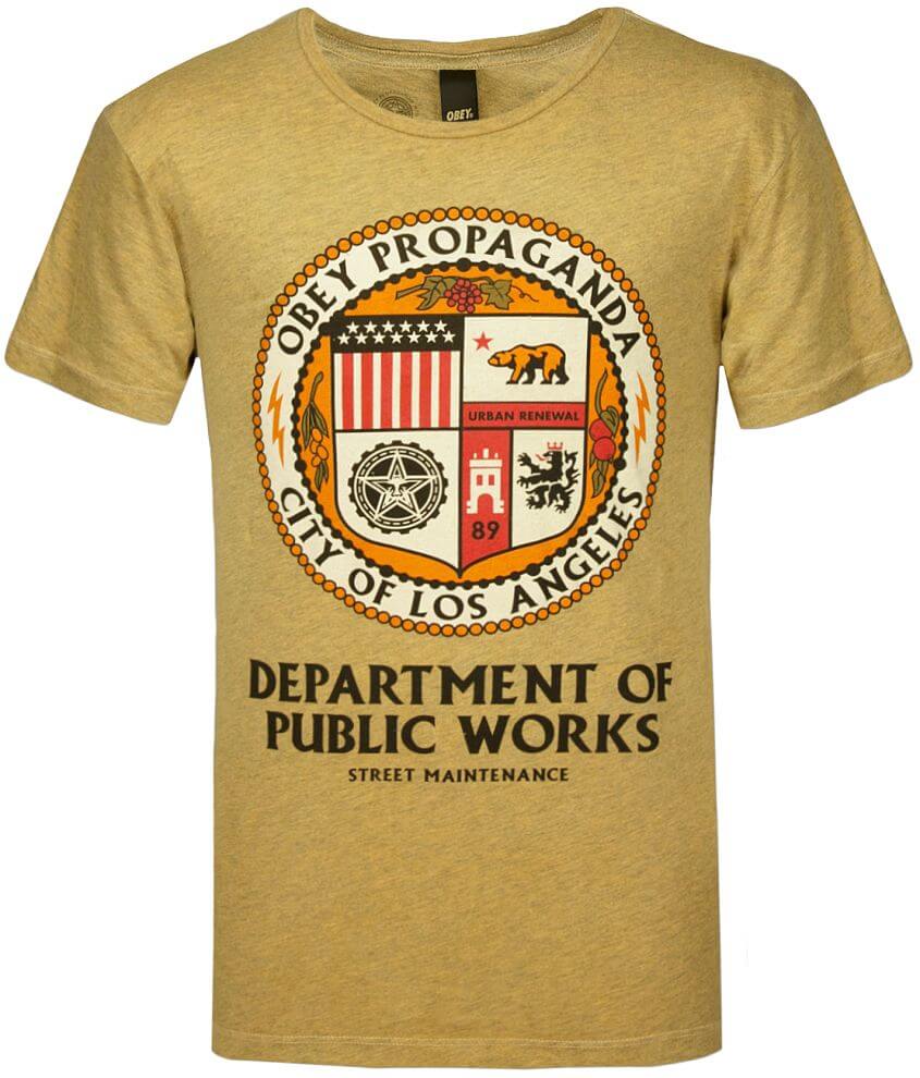 OBEY LA Public Works T-Shirt front view
