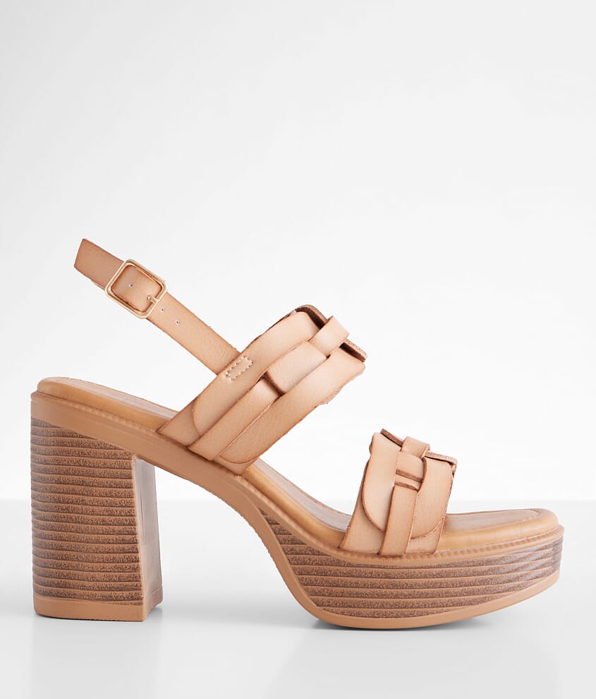 Pierre Dumas Woven Heeled Sandal front view