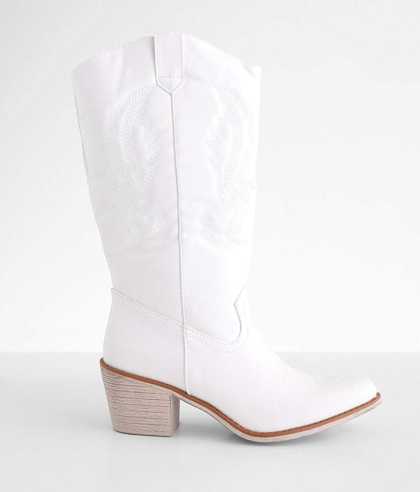 Pierre Dumas Wilder Western Boot - Women's Shoes in White | Buckle