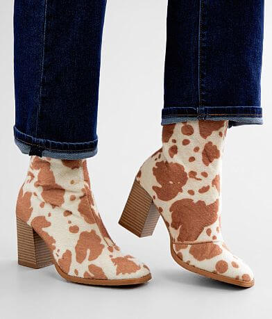 Pierre Dumas Cammy Cow Print Ankle Boot misc detail 4 view