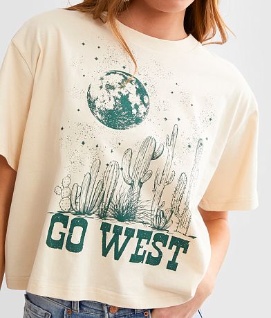 Modish Rebel Go West Celestial Cropped T-Shirt MISC_DETAIL_1