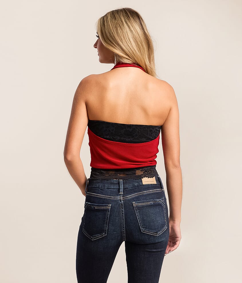 Cowl Neck Halter Tank Top