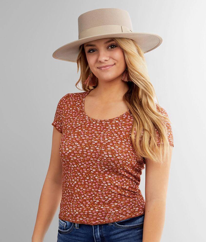 Image of FITZ + EDDI Floral Print Cropped T-Shirt