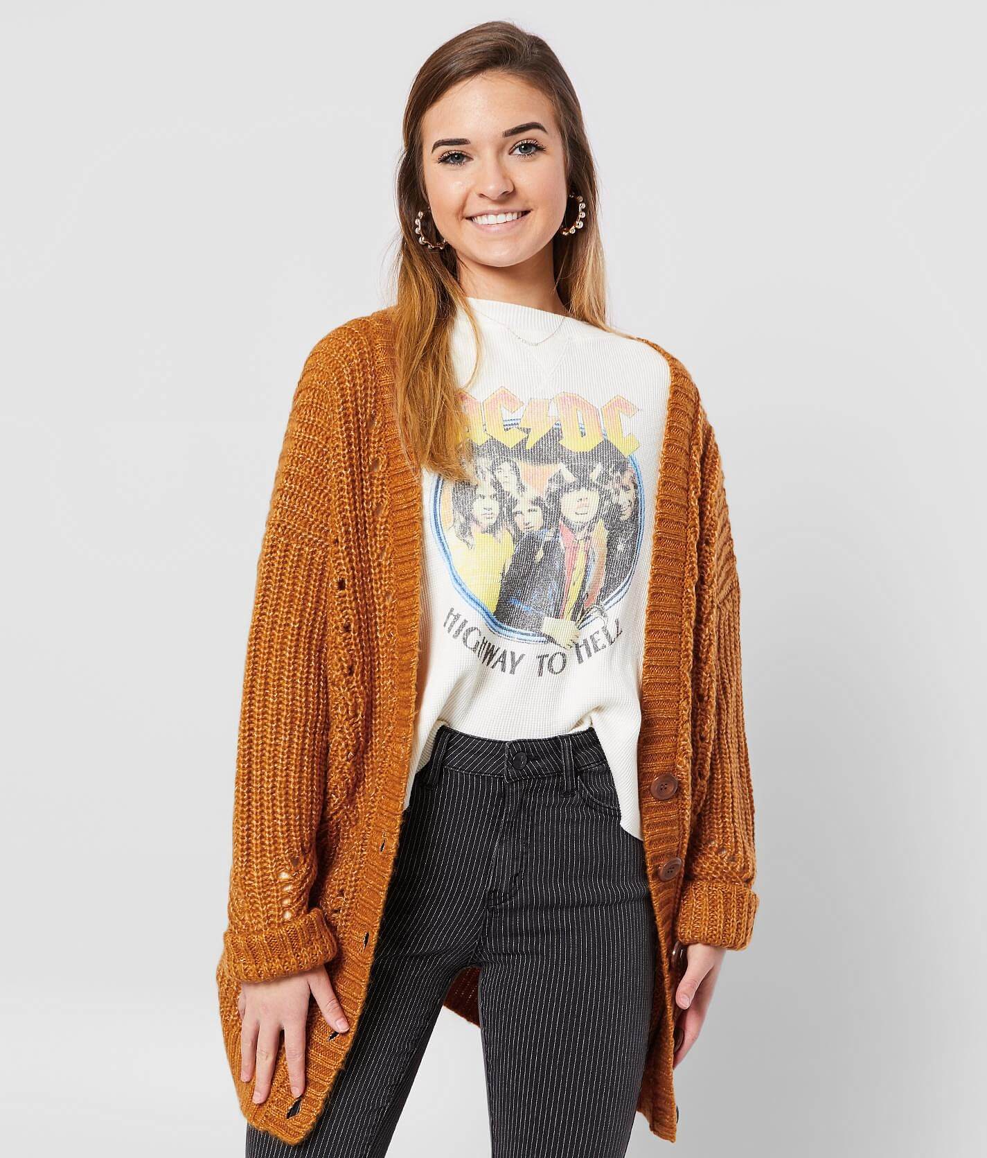 mustard cardigan sweater