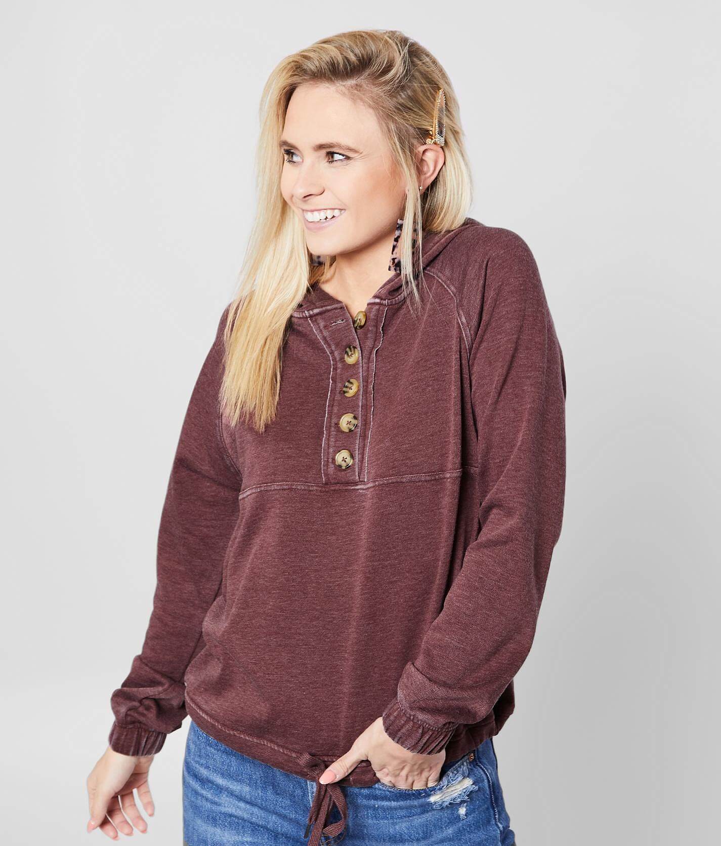 henley sweatshirt womens